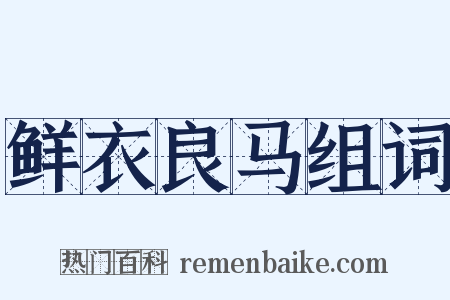 鲜衣良马组词是什么意思的图片